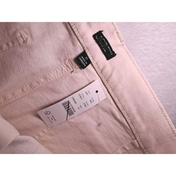 J.Crew Camp Pocket Wide Leg Jean Ecru Wash High Rise CH917 $128 Size 31 NWT - Picture 5 of 12